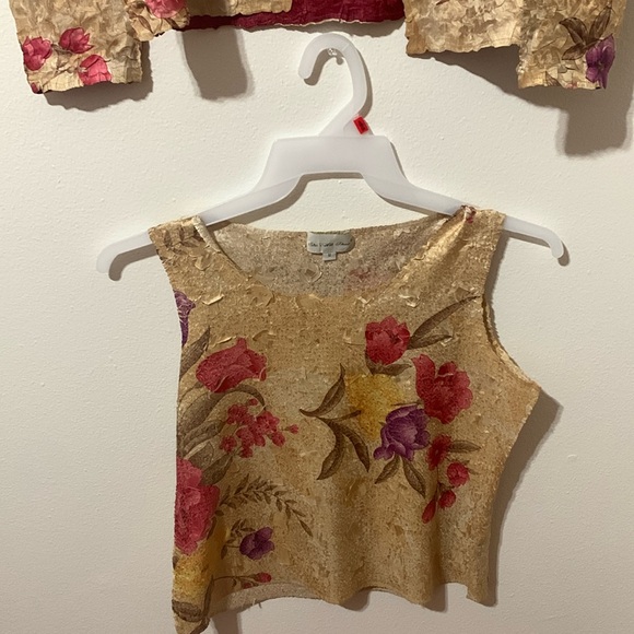 She’s All That Gold/Red Tank & Cover Top Size M Very Elegant Used - Picture 4 of 11